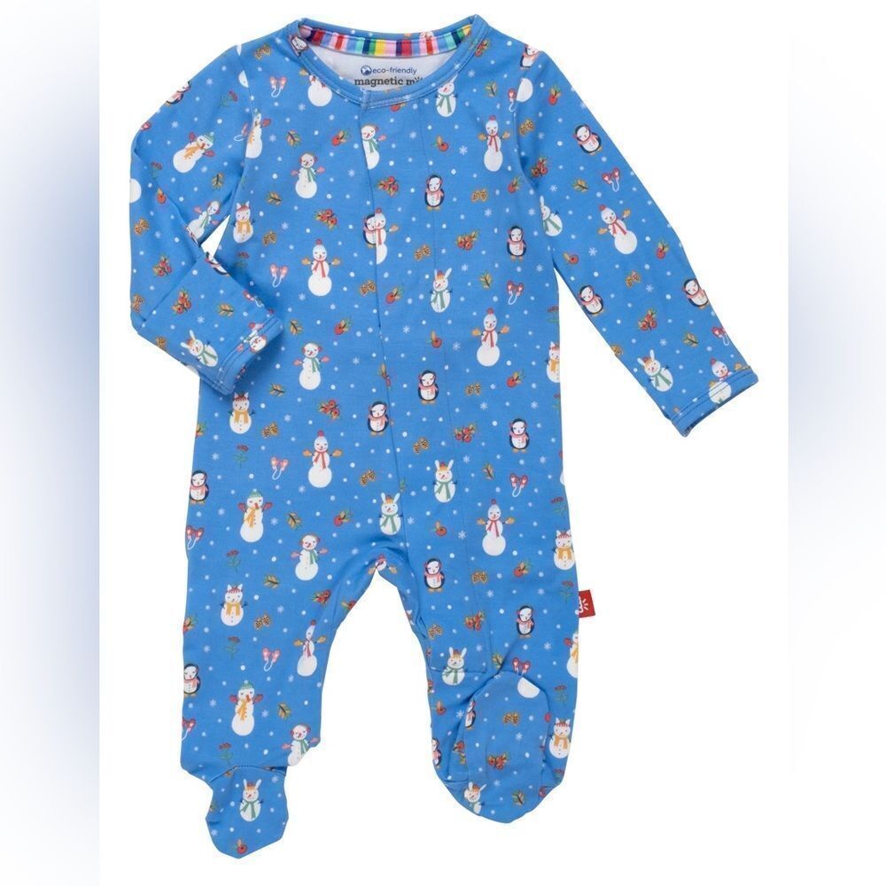 NWT MAGNETIC ME SNOWMAN MODAL FOOTIE - Picture 2 of 6